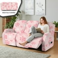thumbnail image 4 of ZIATUBLES 8 Piece Recliner Chair Cover Soft Stretch Paw Pink Reclining Sofa Slipcovers for 3-Seater Couch with Pockets Soft Snug Fit Furniture Protector with Elastic Bottom for Living Room, 4 of 9