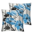 thumbnail image 2 of Nawypu Purple Floral Stripe Pillow Covers 2pcs Throw Pillow Covers Floral Decorative Pillow Cases Modern Home Decor for Sofa Couch Bed 12x12in, 2 of 6