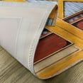 thumbnail image 5 of Ambesonne Nostalgic Place Mats Set of 4, Urban House in Town, Standard Size, Orange and Blue, 5 of 6