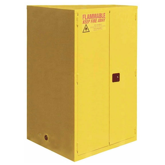 Jamco Products 237289 60 gal Global Industrial Flammable Cabinet with Manual Close Double Door - 34 x 34 x 65 in.