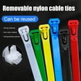 thumbnail image 3 of OIUR 100Pcs Self-Locking Nylon Cable Ties Adjustable Multi-Purpose Wire Strap Home Office Workshop Indoor Outdoor Heavy Duty Zip Tie Wrap, 3 of 7