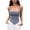 Blue, variant on KIHOUT Women's Denim Square Neck Corset Tank Top Sleeveless Form-Fitting Asymmetric Hem Casual Summer Top