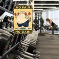 thumbnail image 7 of Cat Metal Tin Sign No Pain No Gain Vintage Tin Sign for Gym Door Home Bar Cafe Decor 8x12inch, 7 of 7