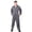 Grey, variant on Men Work Overall Uniform Lapel Long Sleeve Stain-Resistant Zipper Design Pockets Jumpsuit Loose Fit Work Uniform Streetwear