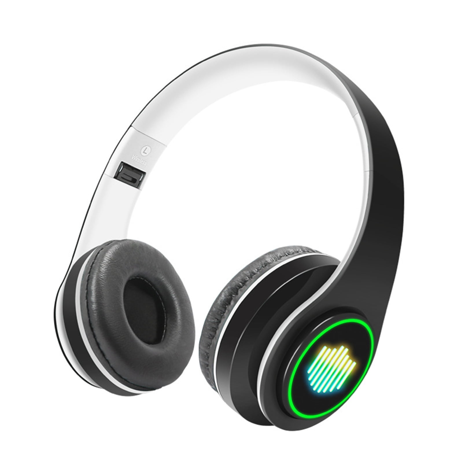 Noise Canceling Bluetooth Headphone Ergonomic LED Light Up Foldable Gym