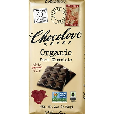Chocolove Organic Dark Chocolate, 3.2 oz., Pack of 12