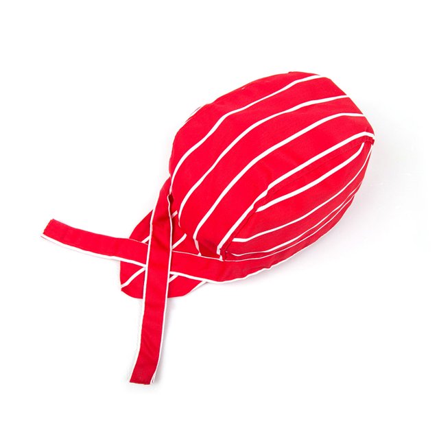 Sonducket Gorros de Chef Unisex para mujer y hombre con correa ajustable, envoltura para la cabeza, comida, cocina, parrilla, trabajo, Catering, cocina, Sombreros Raya blanca roja Sonducket AP010792-08