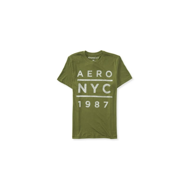 Aeropostale Hombres NYC 1987 Gráfico Camiseta, Verde, X-Large Aeropostale Camiseta gráfica