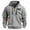 Gray, variant on Mens Cargo Hoodies Quarter Zip Tactical Pullover American Flag Print Long Sleeve Drawstring Hooded Sweatshirt Kangaroo Pocket Patriotic Casual Hoodie Wine XL