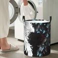 thumbnail image 5 of Picia Butterfly Angel Wings Art Pattern Large Laundry Basket, Waterproof, Freestanding Laundry Hamper, Collapsible Tall Clothes Hamper with Extended Handles-Medium, 5 of 6