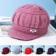 thumbnail image 2 of Gorro de lana de invierno para mujeres de mediana edad y mayores para abrigarse, gorro de invierno para mujeres mayores con gorro de punto de terciopelo para otoño e invierno, 2 of 6