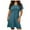 Green, variant on Bxsruta Women's V-Neck Ruched Short Sleeve Nightgown Soft Loose Sleep Dress