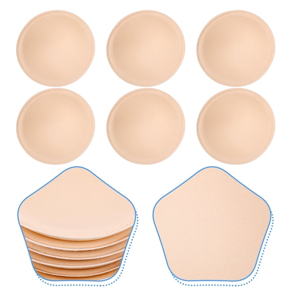 RENACLIPY 3 Pairs Removable Padded Swimsuit Cups for Women, Beige Soft Cloth Bra Inserts, Supportive Swimwear Enhancers
