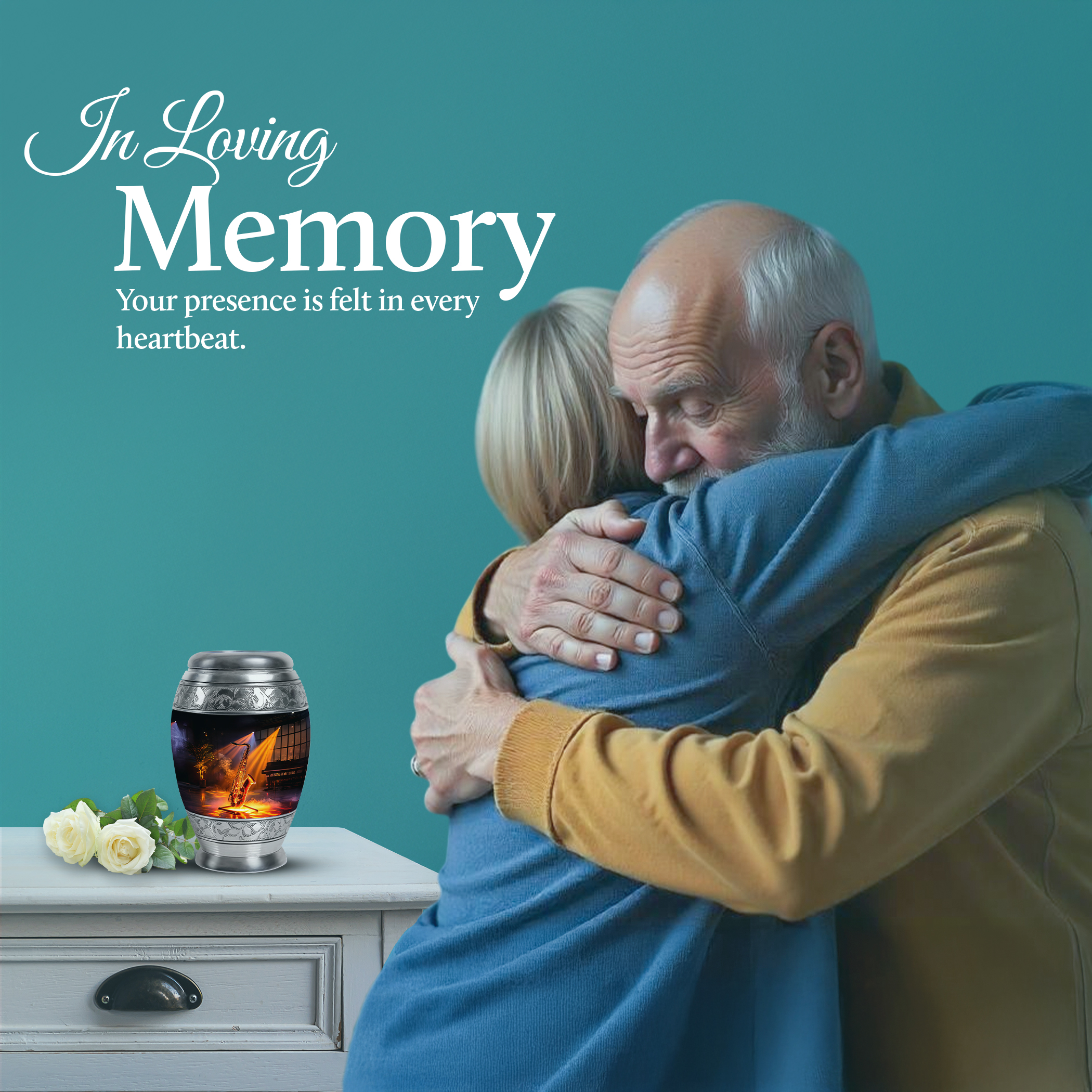 SABURIAL Saxophone Funeral Urn Adult Ash Man & Women - Small Urns For Human Ashes - 3 Inch - Pack Of 1 - Ash Burials For Human Ashes - Keepsake Urns For Adult - Unique Urn