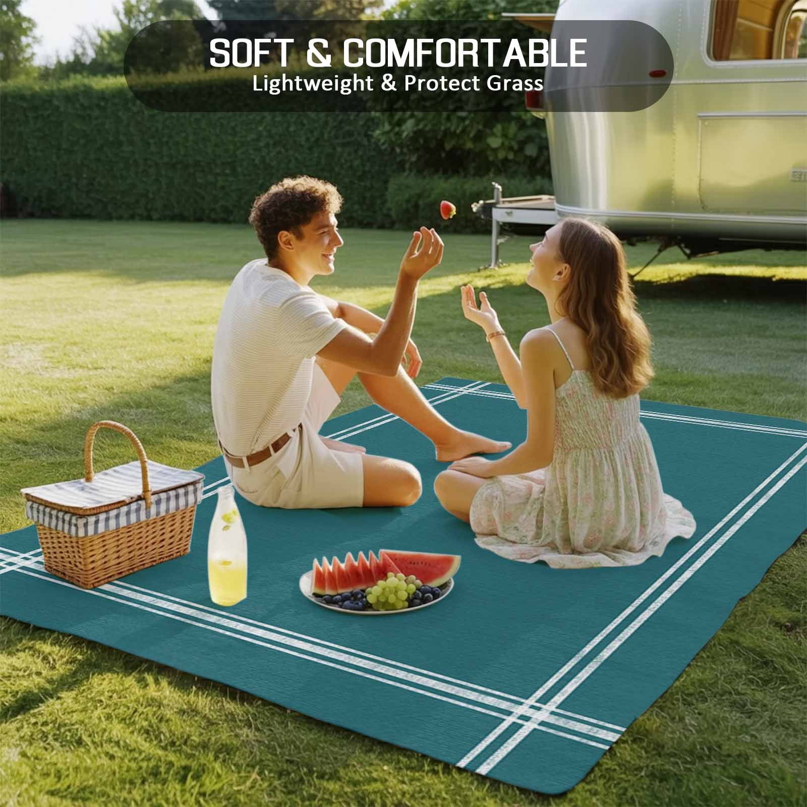 Outdoor Rug 5x8ft Solid Color Large Area Rug Turquoise Indoor Outdoor Carpet Outdoor Rugs Mats for Patio Camping,RV,Front Door, Outside Decor