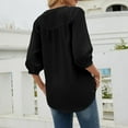 thumbnail image 3 of Blusa con cuello alto y estampado floral para mujer - Poliéster, corte holgado - Casual de primavera/verano - S-XXL, 3 of 4