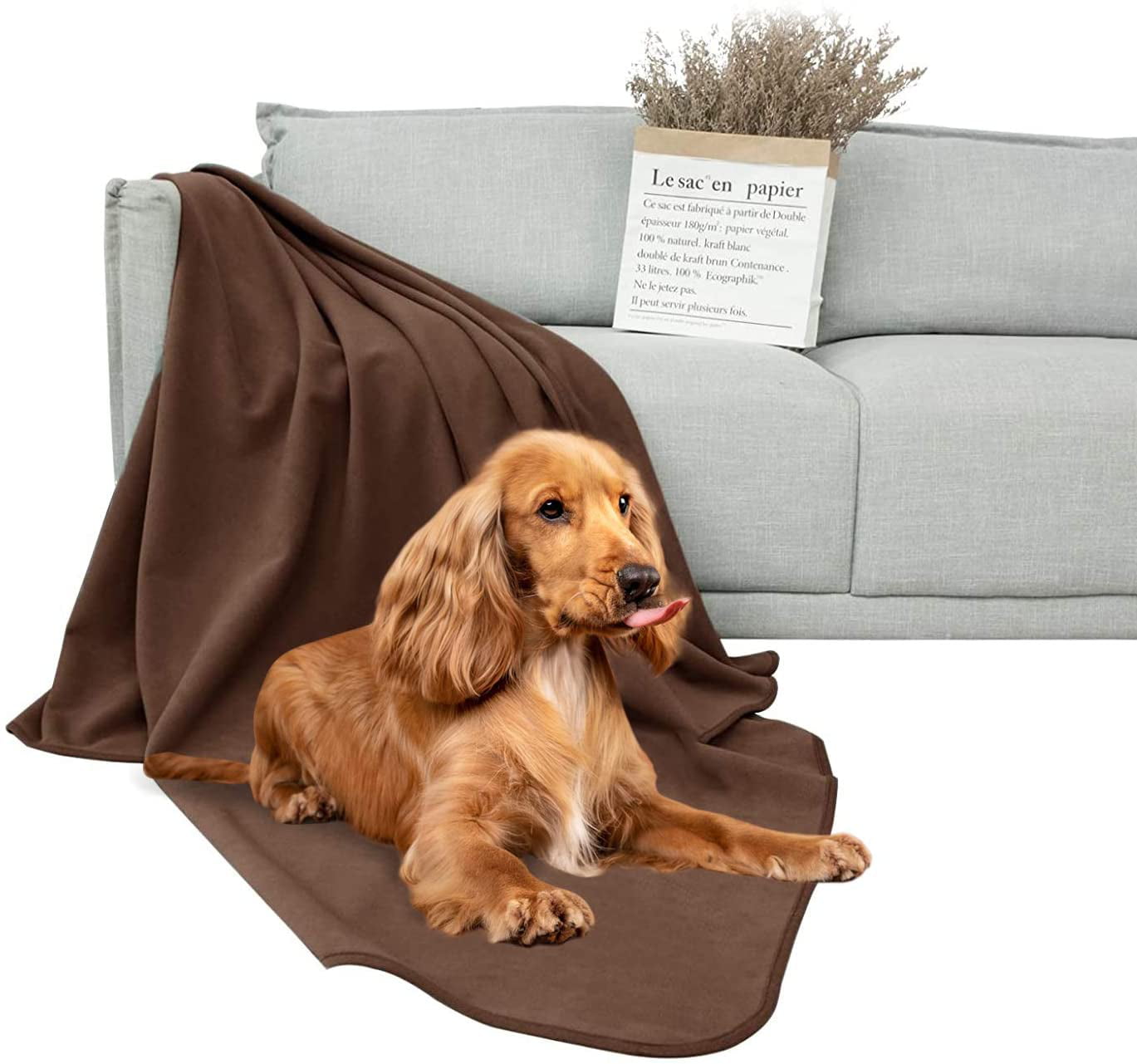 English Cocker Spaniel Large Warm Blanket Fleece Throw Dog Bed Chair Car 