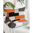thumbnail image 2 of Burnt Orange Black Pillow Covers King Size 2 Pack, Modern Abstract Geometric Soft Bed Throw Pillowcases Breathable Cooling Long Lumbar Body Pillow Sham Cover for Bed Sofa 20''x36'', 2 of 7