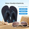 thumbnail image 6 of STQ Womens Flips Flops with Yoga Mat Quick Dry Thong Sandals for Water,Shower,vacation Navy 10 US, 6 of 8