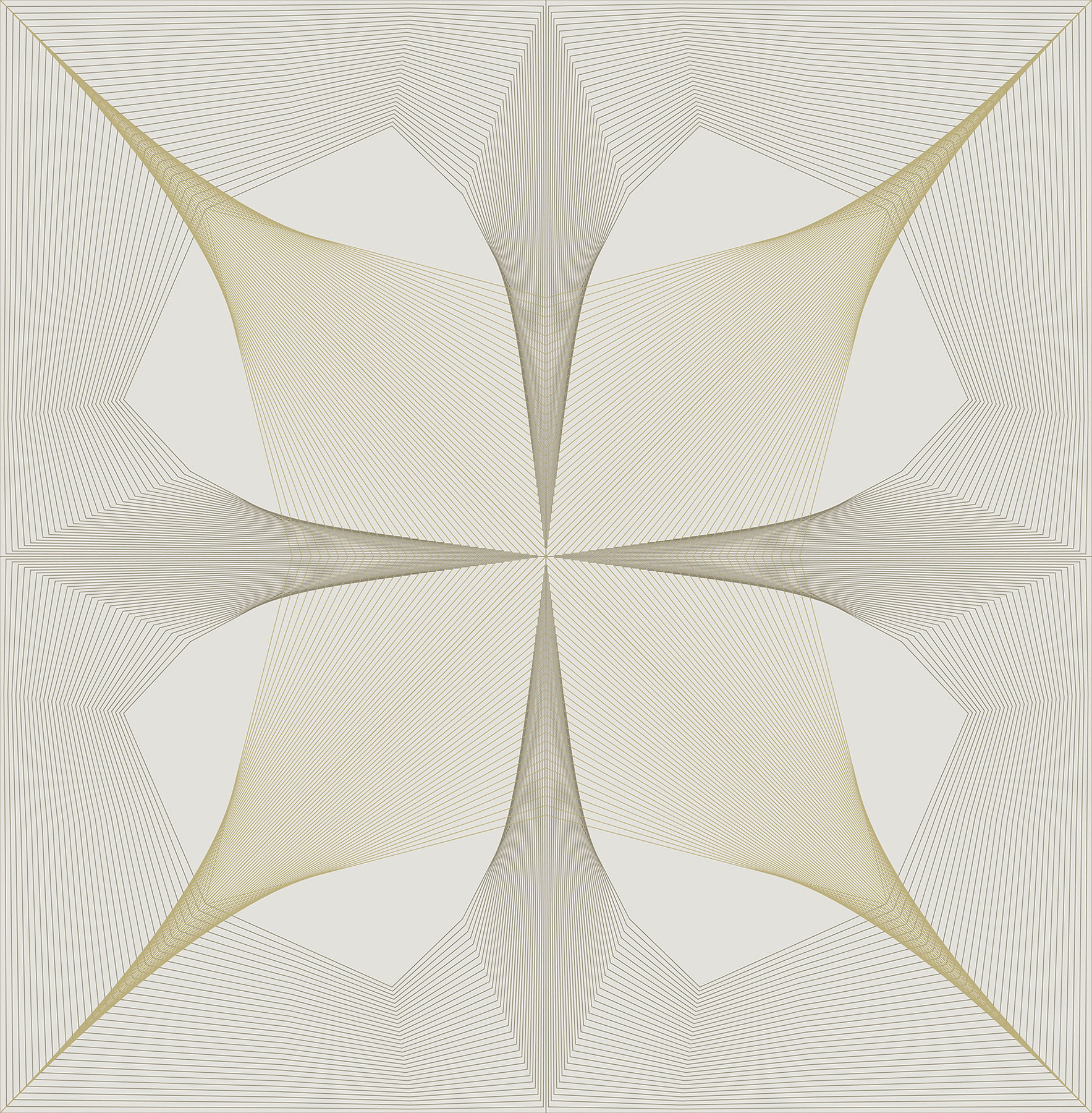 NuWallpaper White & Gold Intuition Peel & Stick Wallpaper