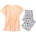 thumbnail image 2 of HAHDAXIA Womens Pajama Set Cotton Capri Pant Pyjama Short Sleeve Sleepwear Summer Pjs, 2 of 3