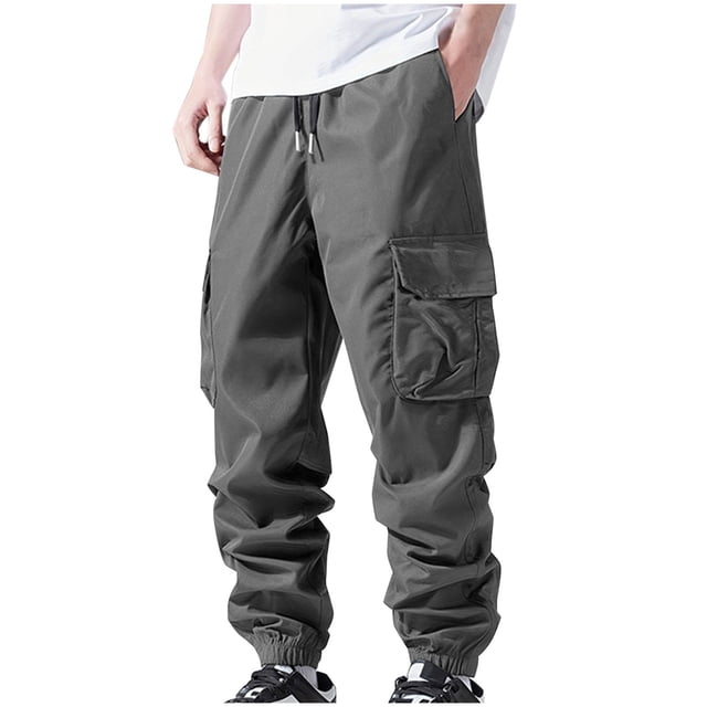 Jgppe Pantalon de Sport Décontracté pour Hommes avec Poches à Rabat Cordon Élastique Taille Pantalon de Randonnée Extérieur