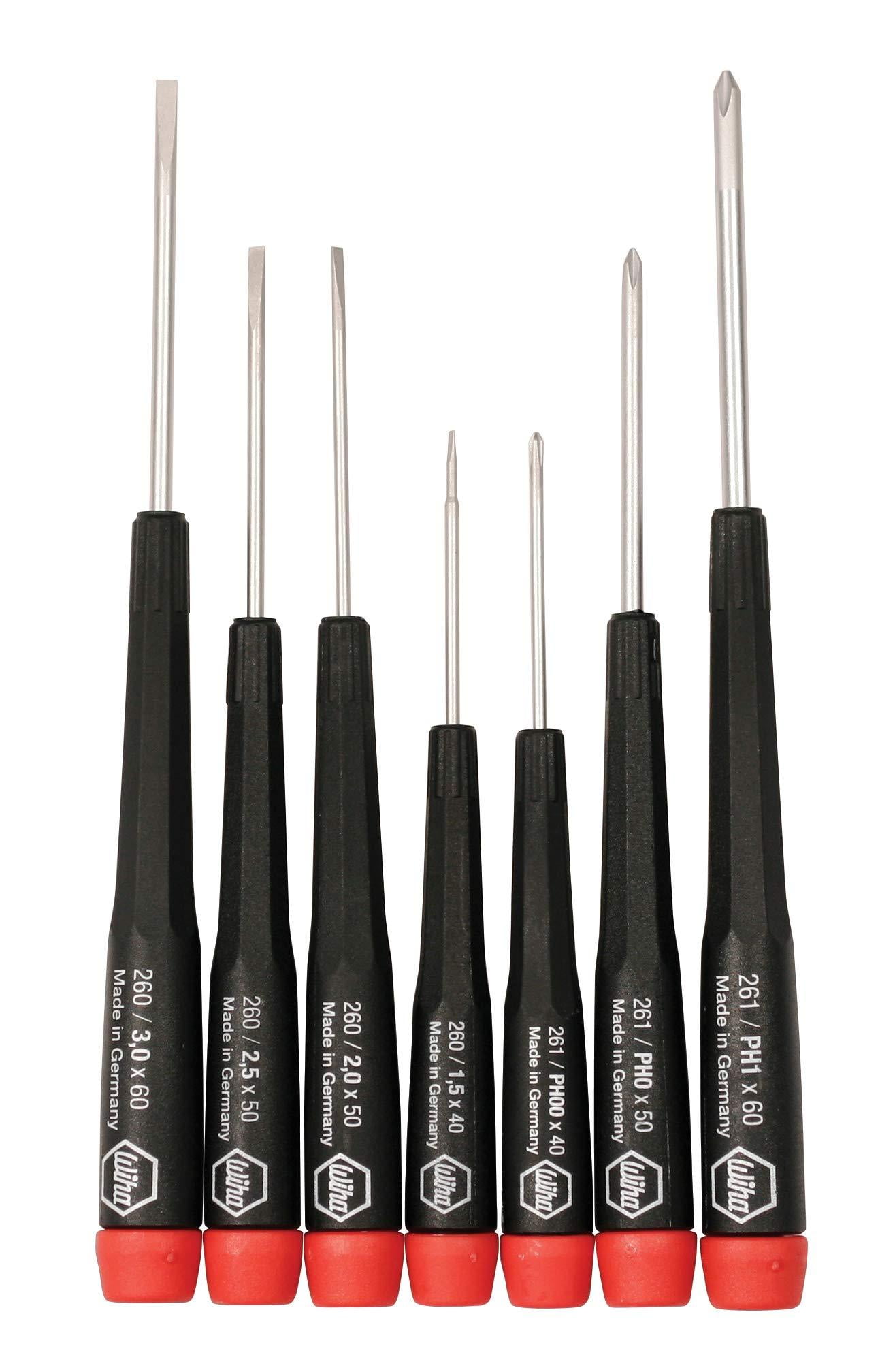 Wiha Precision Long Slotted/Phillips Screwdrivers (7 Piece Set)
