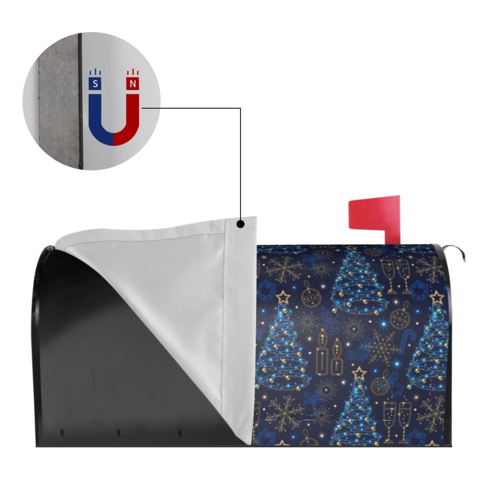 Kdxio Magnetic Mailbox Cover 21x18 in Mailbox Cover Outdoor Decoration Holiday Mailbox Covers for Home Garden Yard-21x18 in