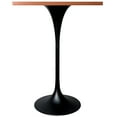 thumbnail image 5 of LeisureMod Verve Collection 24 Square Top Bar Height Table, Black Base with Cognac Brown MDF Top, 5 of 7