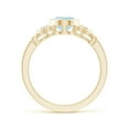 thumbnail image 2 of ANGARA Natural Vintage Style Bezel-Set 1 ct Aquamarine Ring with Diamonds in 14K Yellow Gold for Women (Size-8x6mm) | March Birthstone, Anniversary, Jewelry Gift for Women | Natural Aquamarine Ring, 2 of 9
