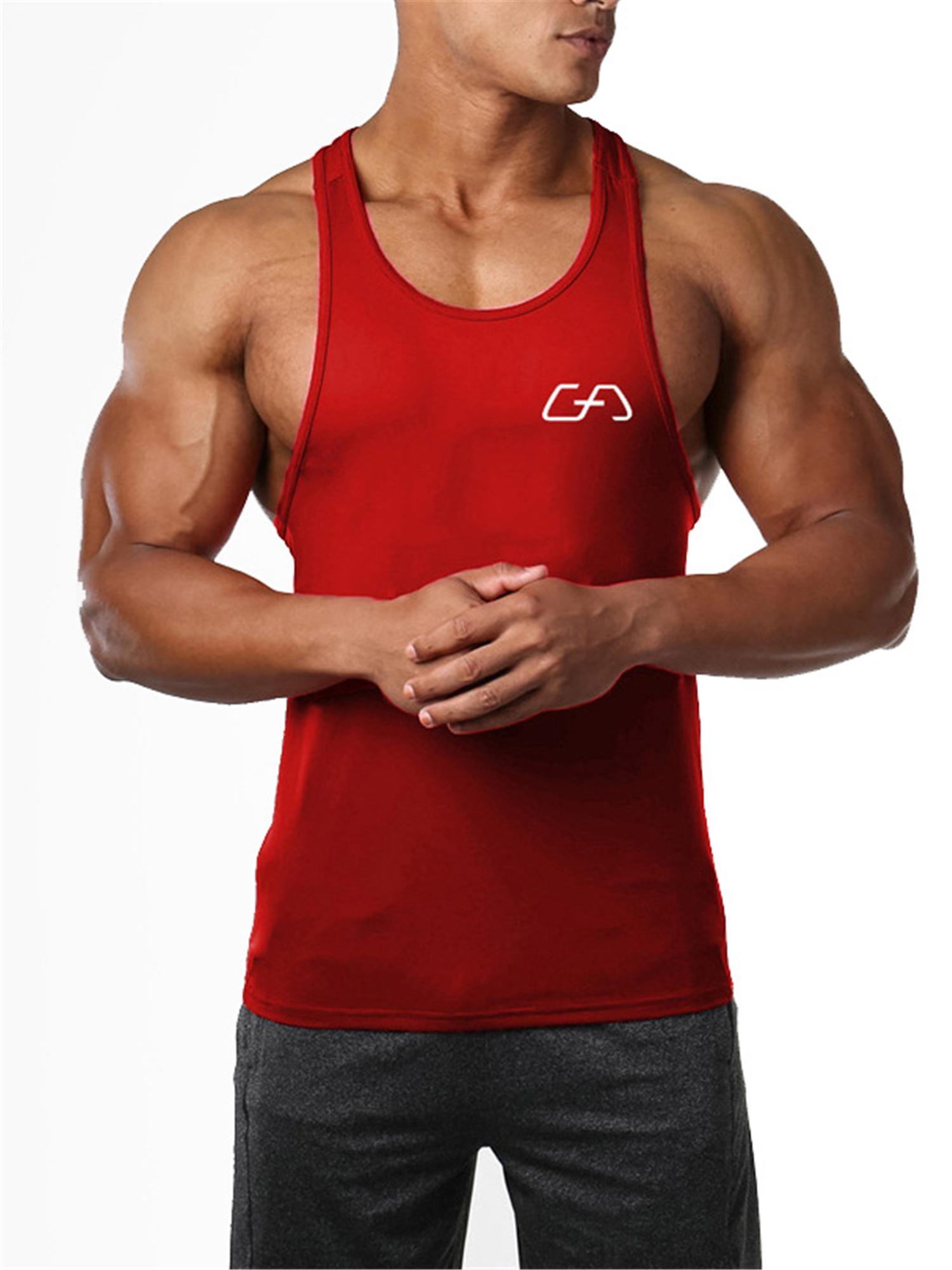 FOCUSNORM FOCUSNORM Mens Sleeveless Bodybuilding Shirt Tank Tops Gym