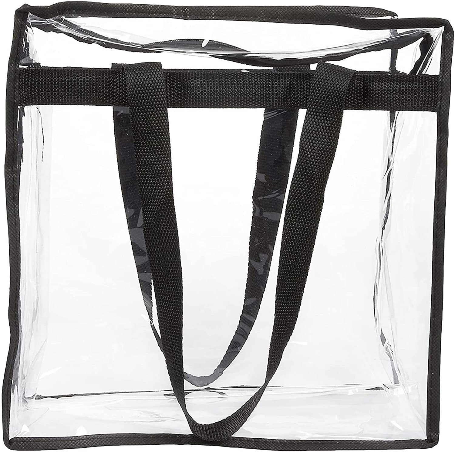 clear plastic tote,12x12x6,with6inch handles 