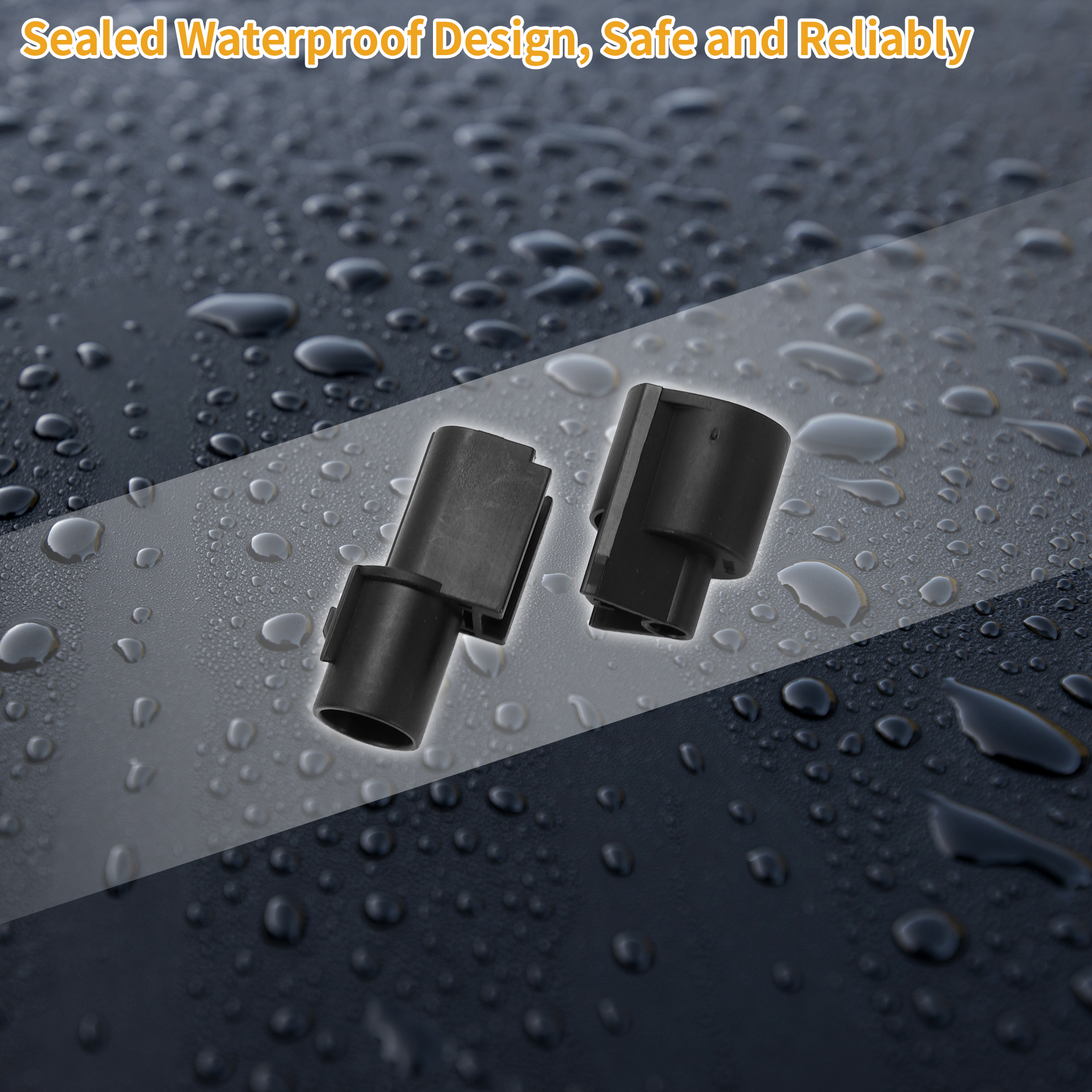Unique Bargains A/C Compressor Connector Plug for Hyundai Plastic Black Waterproof