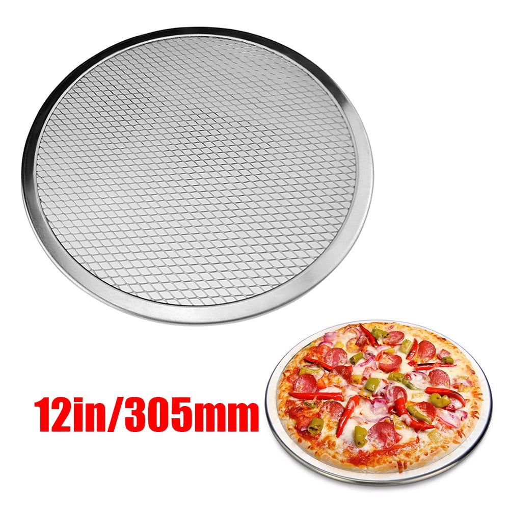 Aluminium Pizza Baking Tray 9-inch Flat Screen Wire Mesh Food Crisper 