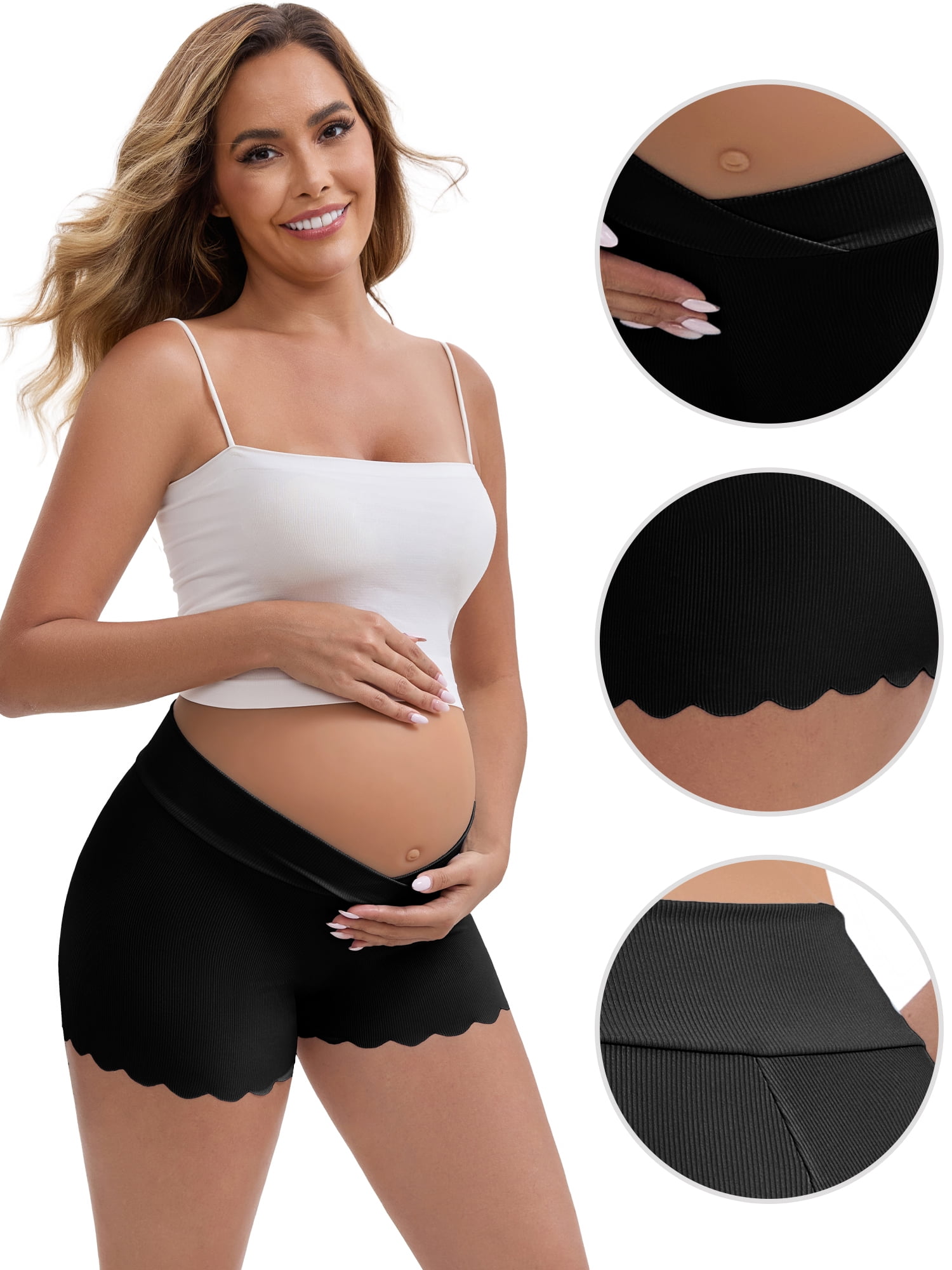 DARING DIVA Maternity Shaping Shorts Underwear Postpartum Boyshorts M Black