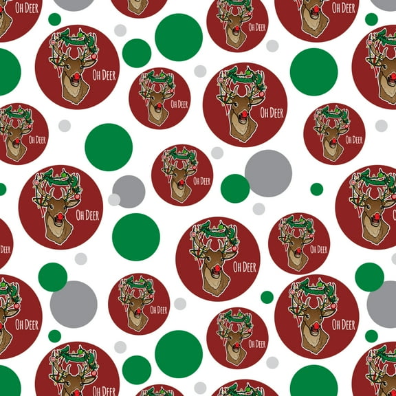 Oh Deer Dear Christmas Holidays Funny Premium Gift Wrap Wrapping Paper Roll