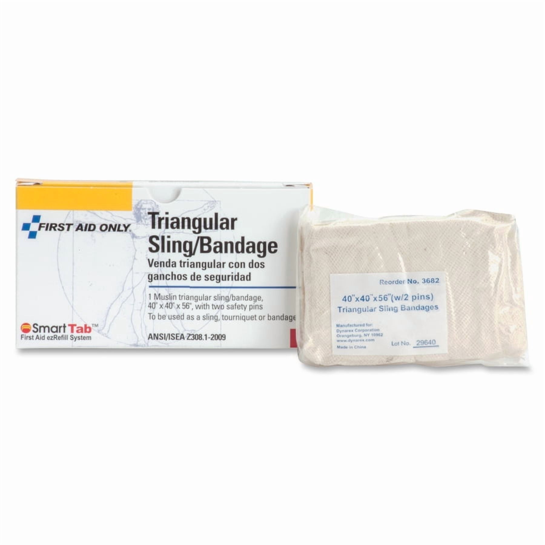 First Aid Only First-Aid Refill Sling/Tourniquet Triangular Bandages 40" x 40" x 56" 10/Pack AN5071