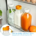 thumbnail image 4 of Syntic 32 oz Reusable Glass Milk Bottles with Silicone Dispenser Cap, 3 Pack Glass Jars with Airtight Screw Lid, Leak Proof Juice Bottles with Scale Mark Breastmilk Storage Container for Fridge, 4 of 8