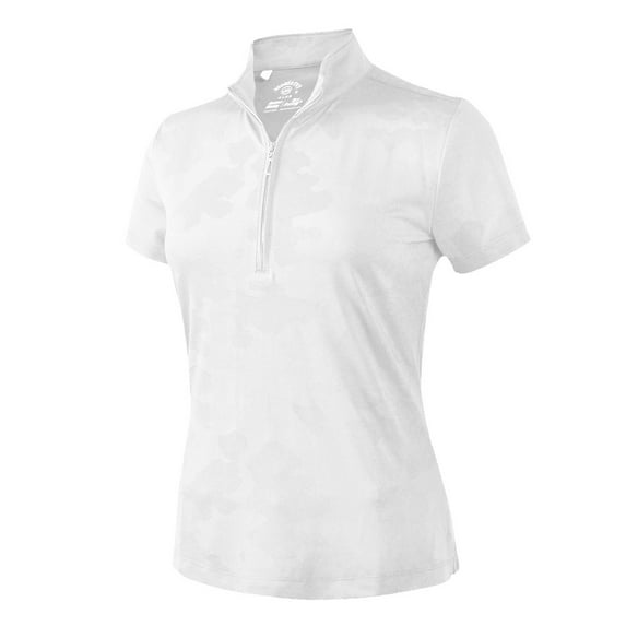 Monterey Club Women's Vintage Fairy Emboss Short Sleeve Golf Polo Shirt #2682