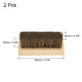thumbnail image 2 of Uxcell Horsehair Shoes Brush, Square Handheld Polish Daubers for Leather Boots Cloth 2Pack, 2 of 5