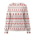 thumbnail image 4 of Costumes de Noël en Liquidation Col Rond Mode Décontractée Manches Longues Chandail en Molleton Imprimé de Noël Blouse Chandail en Molleton Surdimensionné pour Femmes, 4 of 5