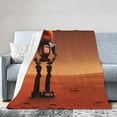 thumbnail image 1 of DouZhe Ultra-Soft Micro Fleece Lightweight Flannel Bed Blanket, Fantasy Cyborg Robot Print Cozy Warm Throw Blankets, 50"x40", 1 of 7