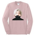 thumbnail image 2 of Wild Bobby, Hip Marilyn Monroe Portrait Classic Beauty Pose, Famous People, Men Long Sleeve Shirt, Light Pink, XX-Large, 2 of 4