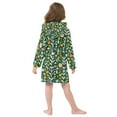 thumbnail image 4 of FORMRS Niños Bathrobe Unisex Hooded Robe Soft Plush Pajamas Sleepwear, Size 2-3T, Flourish Flowers Pattern, 4 of 7