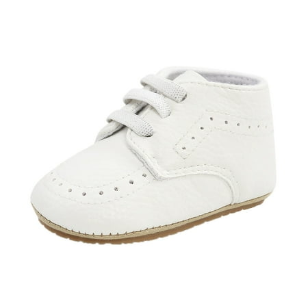 

Ydojg Toddler Boys Girls Shoes Baby Shoes Spring Autumn Baby Shoes Casual British Style Walking Shoes White 12-18 Months