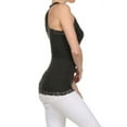 thumbnail image 3 of Women's V-neck Racer Back Tank - Charcoal, 3 of 4
