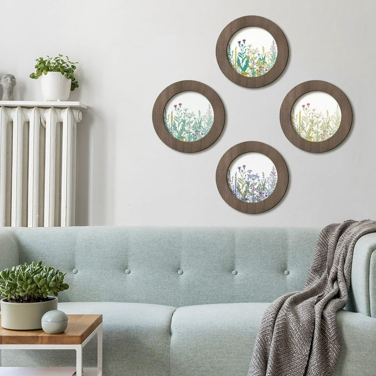  4 Pcs Wood Embroidery Hoop Frame 6 Inch Round Wooden Embroidery  Frame Wood Display Frame Circle for Finished Cross Stitch Hoop DIY Art  Craft Sewing Ornaments