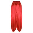 thumbnail image 4 of Doomiva Women's Belly Dance Harem Pants Shiny Sequin Tassel Trouser Arabic Halloween Loose Pants Bloomers Red L, 4 of 7
