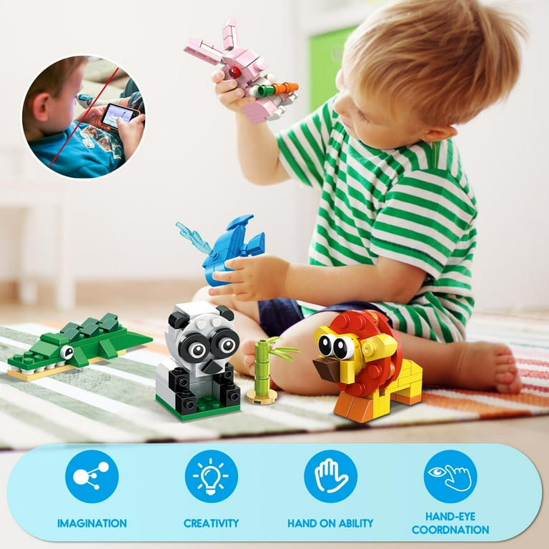 HOGOKIDS 60-Piece Animal Building Blocks - 20 Pack Party Favors For Kids