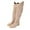Beige, variant on shqvo Slouch Boots for Women Knee High Boots Women Wide Calf Chunky Low Heel Slouchy Ruched Leather Flat Boot Comfortable Slip On Riding Boot Shoes